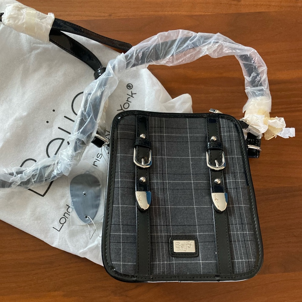 🏁3/$75🏁2/$70🏁BEIJO Vintage NWT shoulder bag, plaid, crossbody, original dustbag